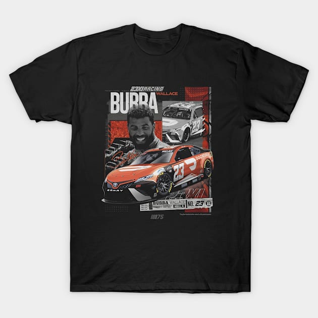 Bubba Wallace 23XI Pit Stop T-Shirt by art.Hamdan